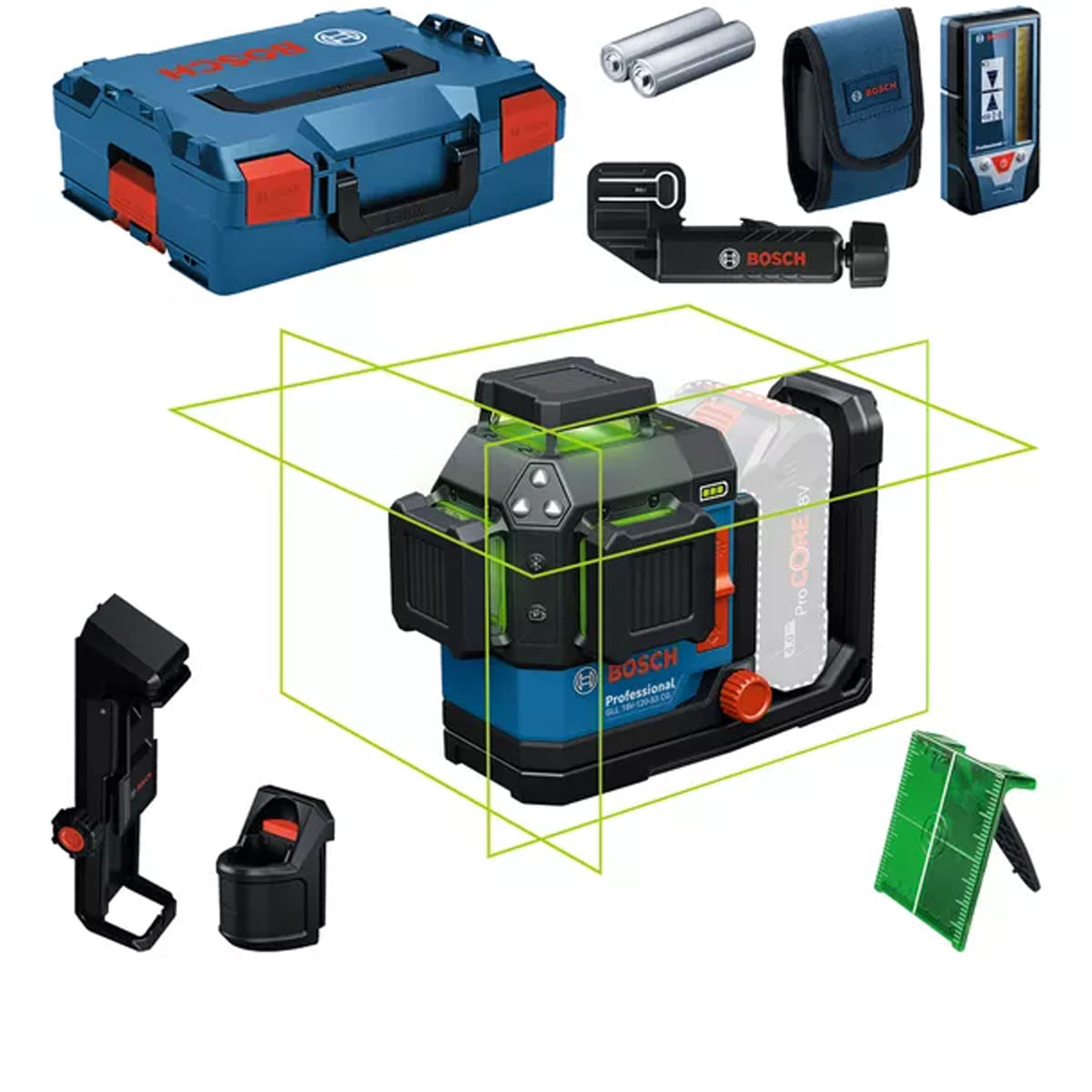 Nivelador a Laser de Chao GLL 18V-120-33 CG Professional com 2 Pilhas 360 Bosch 81320_0